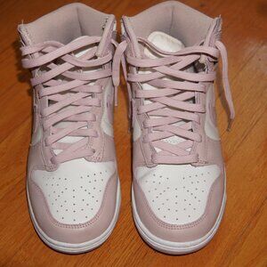 Pink & white Nike shoes